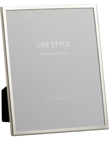 Cadre photo Bord fin Stymia en Métal Argenté pour photo 20x25 - 1