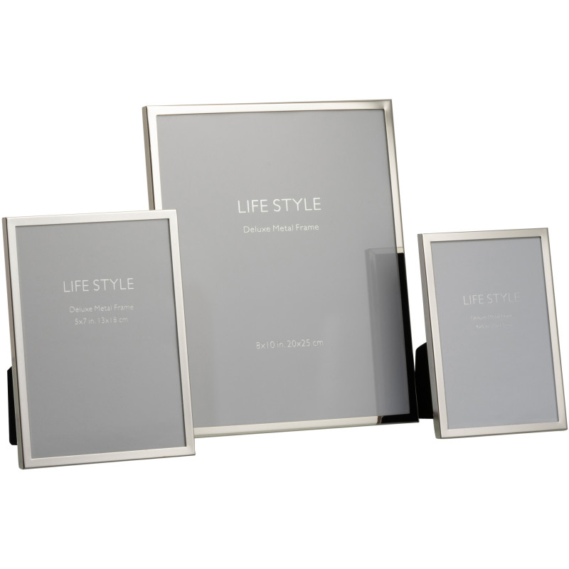 Cadre photo Bord fin Stymia en Métal Argenté pour photo 20x25 - 2