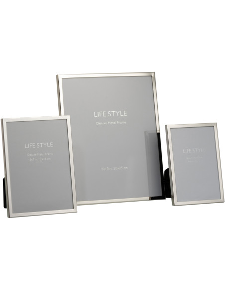 Cadre photo Bord fin Stymia en Métal Argenté pour photo 20x25 - 2