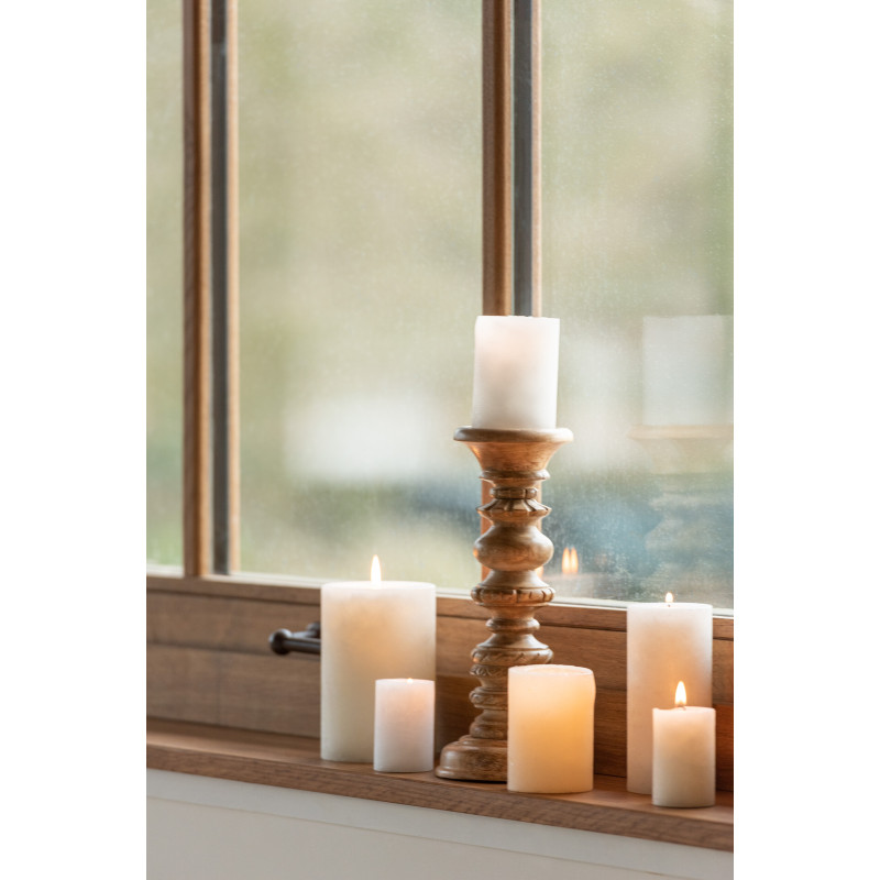 Bougie Cylindrique XXL Blanc J-Line en Cire 70 heures Hauteur 15 cm - 2