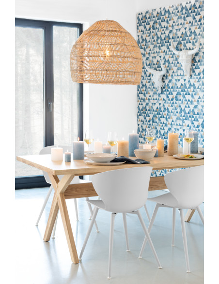 Bougie Cylindrique XXL Blanc J-Line en Cire 80 heures Hauteur 10 cm - 2