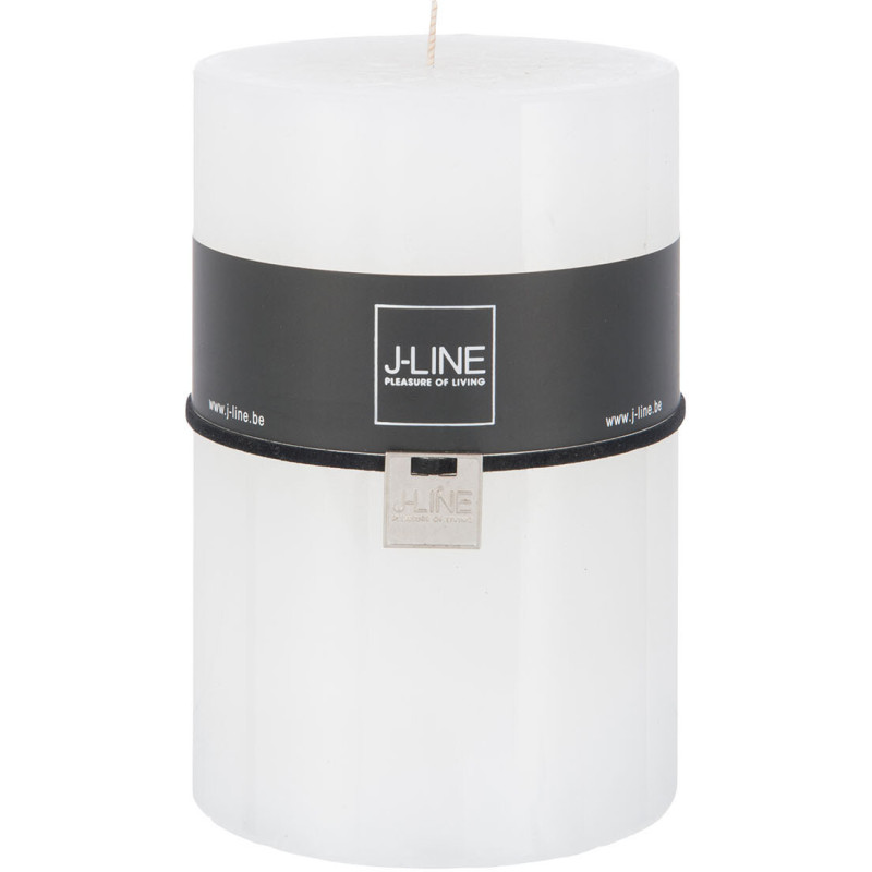 Bougie Cylindrique XXL Blanc J-Line en Cire 120 heures Hauteur 15 cm - 1