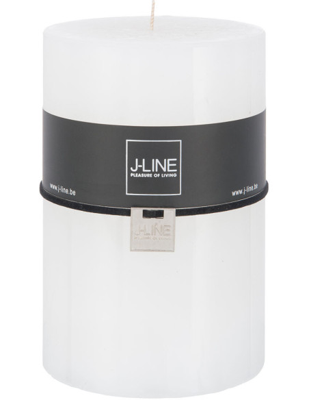 Bougie Cylindrique XXL Blanc J-Line en Cire 120 heures Hauteur 15 cm - 1