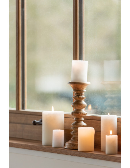 Bougie Cylindrique XXL Blanc J-Line en Cire 120 heures Hauteur 15 cm - 3