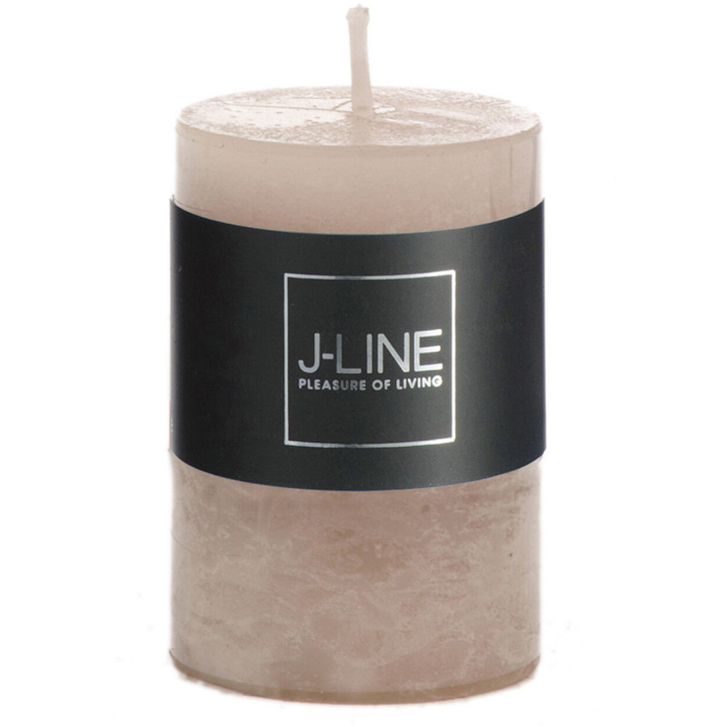 Bougie Cylindrique Sable J-Line en Cire 18 heures Hauteur 7 cm - 1