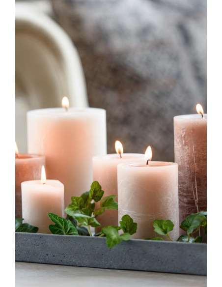 Bougie Cylindrique XL Sable J-Line en Cire 48 heures Hauteur 10 cm - 2