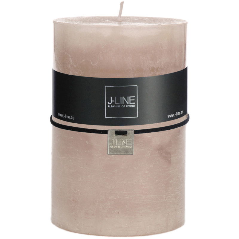 Bougie Cylindrique XXL Sable J-Line en Cire 120 heures Hauteur 15 cm - 1