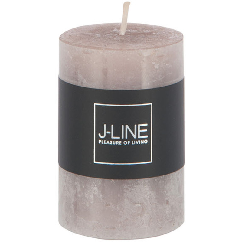 Bougie Cylindrique Taupe foncé J-Line en Cire 18 heures Hauteur 7 cm - 1