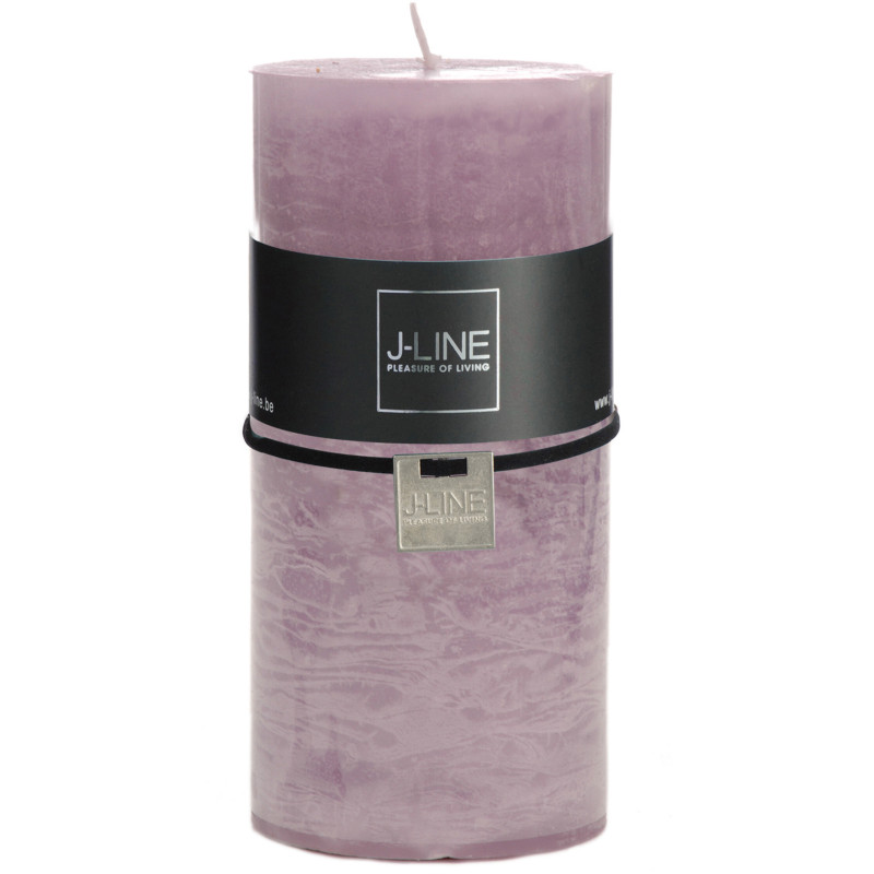 Bougie Cylindrique XXL Lavande J-Line en Cire 70 heures Hauteur 15 cm - 1