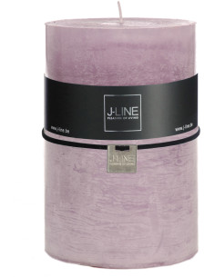 Bougie Cylindrique XXL Lavande J-Line en Cire 120 heures Hauteur 15 cm - 1