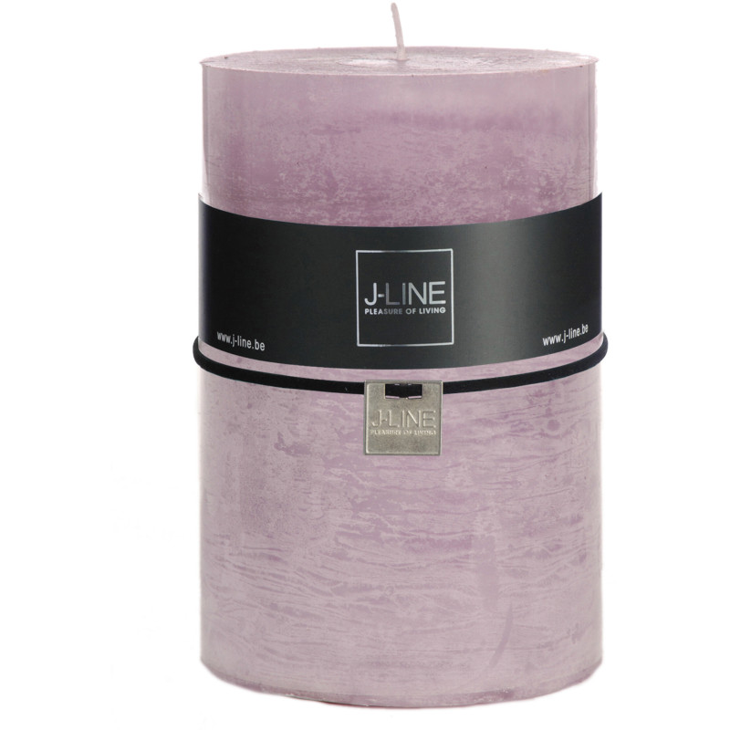 Bougie Cylindrique XXL Lavande J-Line en Cire 120 heures Hauteur 15 cm - 1