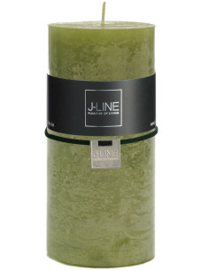 Bougie Cylindrique XXL Herbe J-Line en Cire 70 heures Hauteur 15 cm - 1