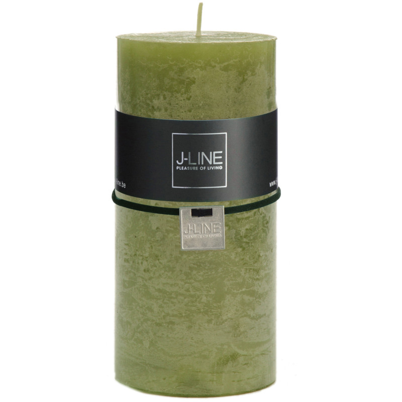 Bougie Cylindrique XXL Herbe J-Line en Cire 70 heures Hauteur 15 cm - 1
