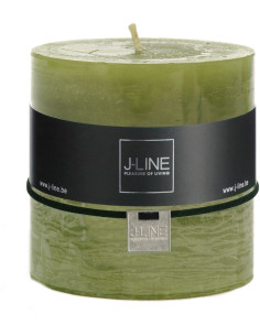 Bougie Cylindrique XXL Herbe J-Line en Cire 80 heures Hauteur 10 cm - 1
