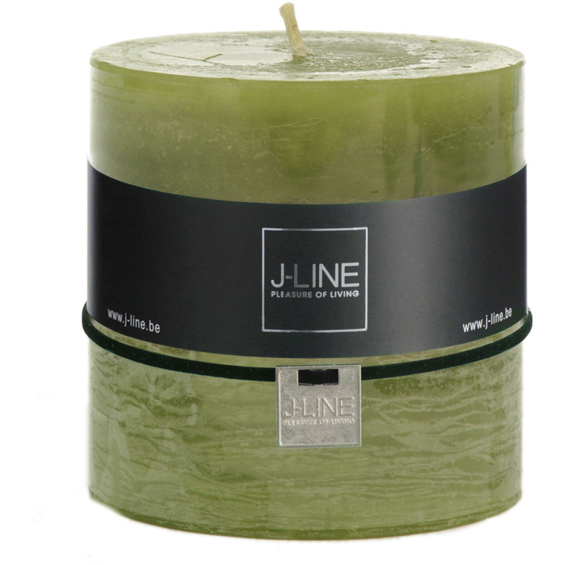 Bougie Cylindrique XXL Herbe J-Line en Cire 80 heures Hauteur 10 cm - 1