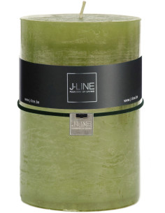 Bougie Cylindrique XXL Herbe J-Line en Cire 120 heures Hauteur 15 cm - 1
