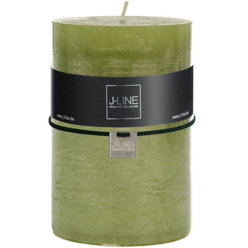 Bougie Cylindrique XXL Herbe J-Line en Cire 120 heures Hauteur 15 cm - 1
