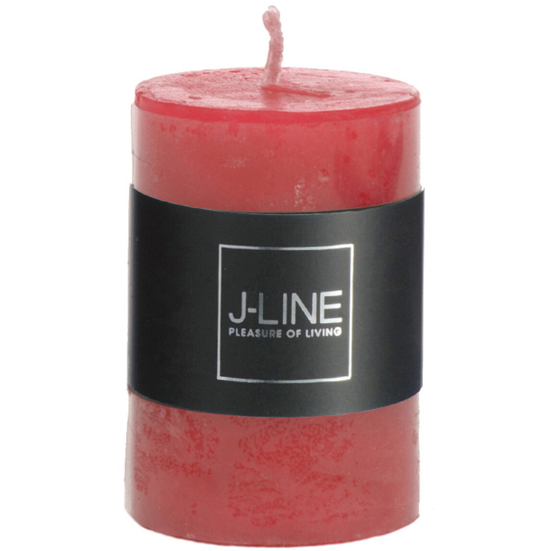 Bougie Cylindrique Fuchsia J-Line en Cire 18 heures Hauteur 7 cm - 1