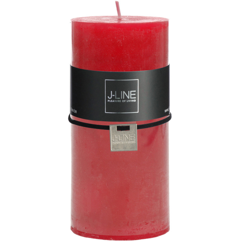 Bougie Cylindrique XXL Fuchsia J-Line en Cire 70 heures Hauteur 15 cm - 1