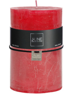 Bougie Cylindrique XXL Fuchsia J-Line en Cire 120 heures Hauteur 15 cm - 1