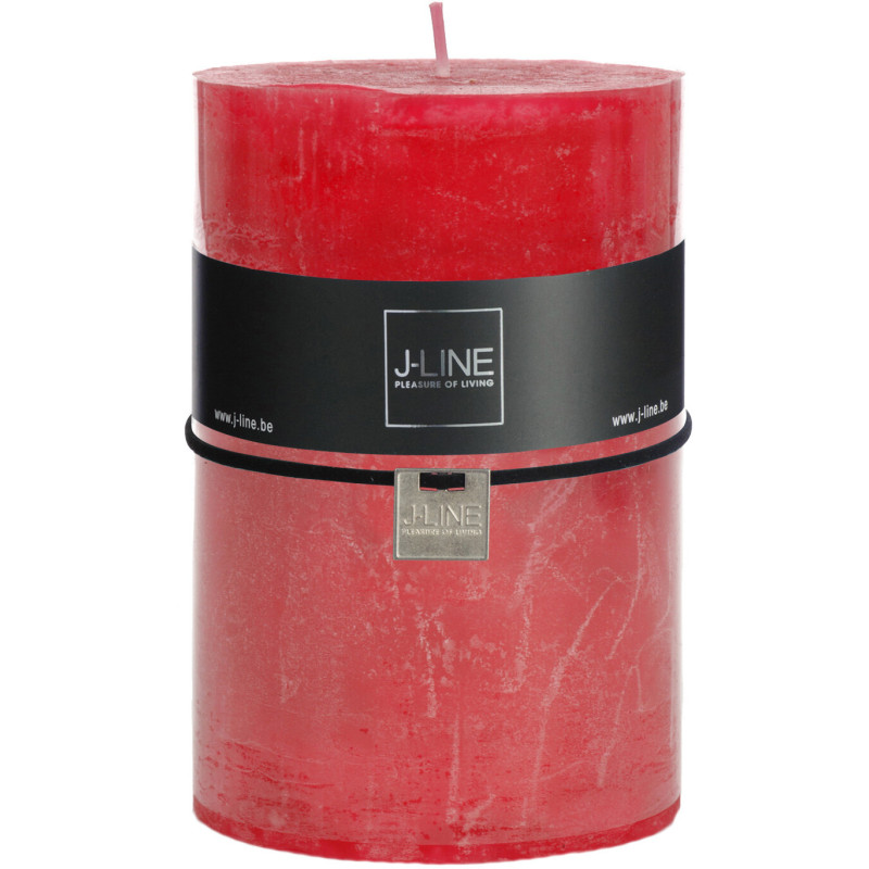 Bougie Cylindrique XXL Fuchsia J-Line en Cire 120 heures Hauteur 15 cm - 1