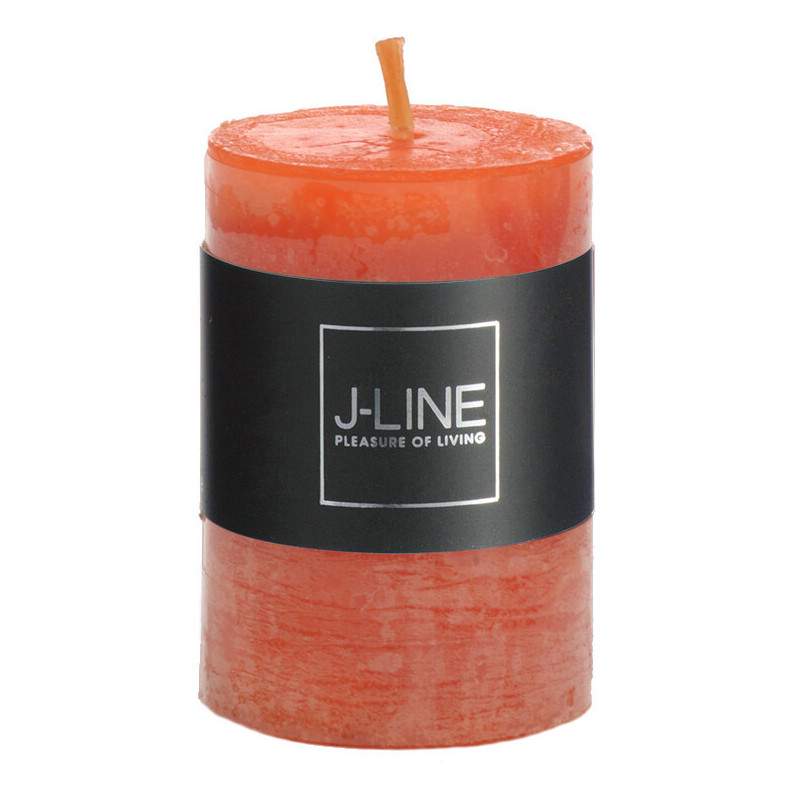 Bougie Cylindrique Orange J-Line en Cire 18 heures Hauteur 7 cm - 1