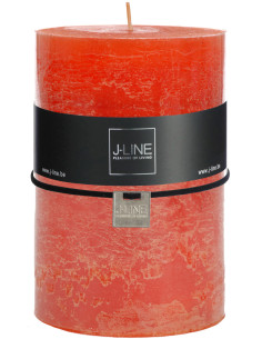 Bougie Cylindrique XXL Orange J-Line en Cire 120 heures Hauteur 15 cm - 1