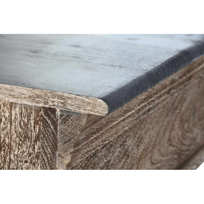 Comptoir de bar rustique en Bois de manguier Naturel Noir Métal Vyldor - 4