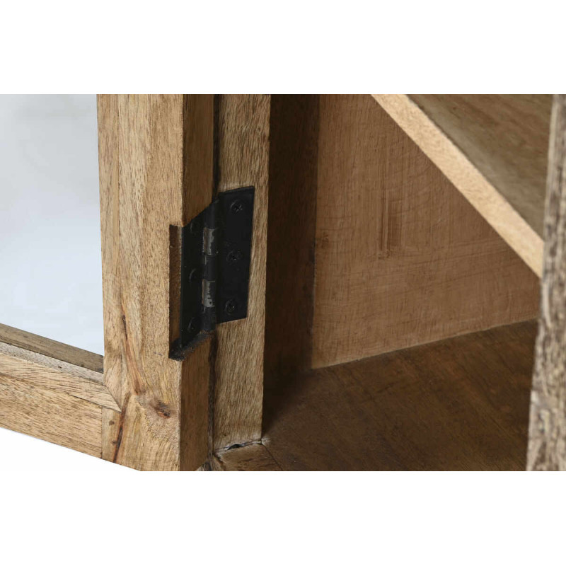 Comptoir de bar rustique en Bois de manguier Naturel Noir Métal Vyldor - 6
