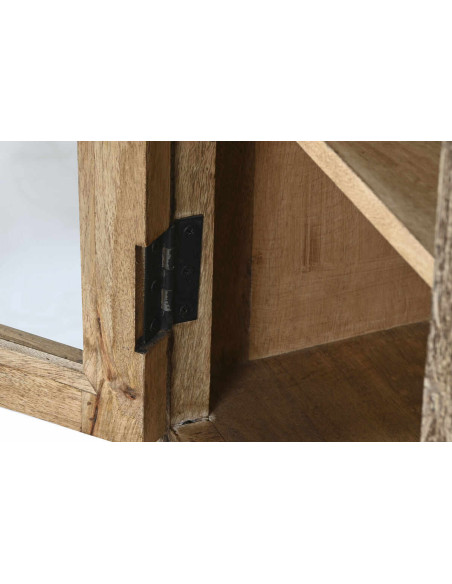 Comptoir de bar rustique en Bois de manguier Naturel Noir Métal Vyldor - 6