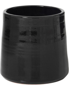 Cache-pot en Céramique Noir Paolo Diamètre 23 cm - 1
