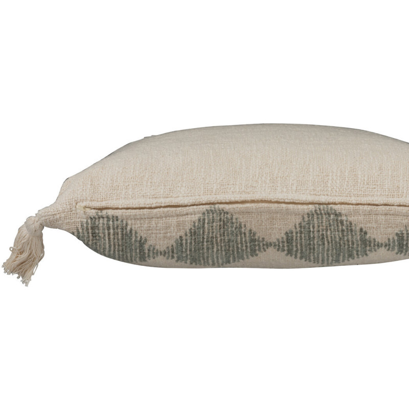 Coussin XL Carré Brimla 60x60 en Coton Rose Avec pompons - 3