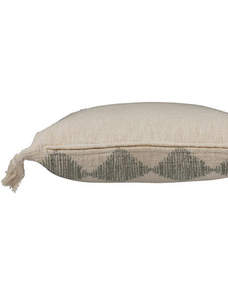 Coussin XL Carré Brimla 60x60 en Coton Rose Avec pompons - 3