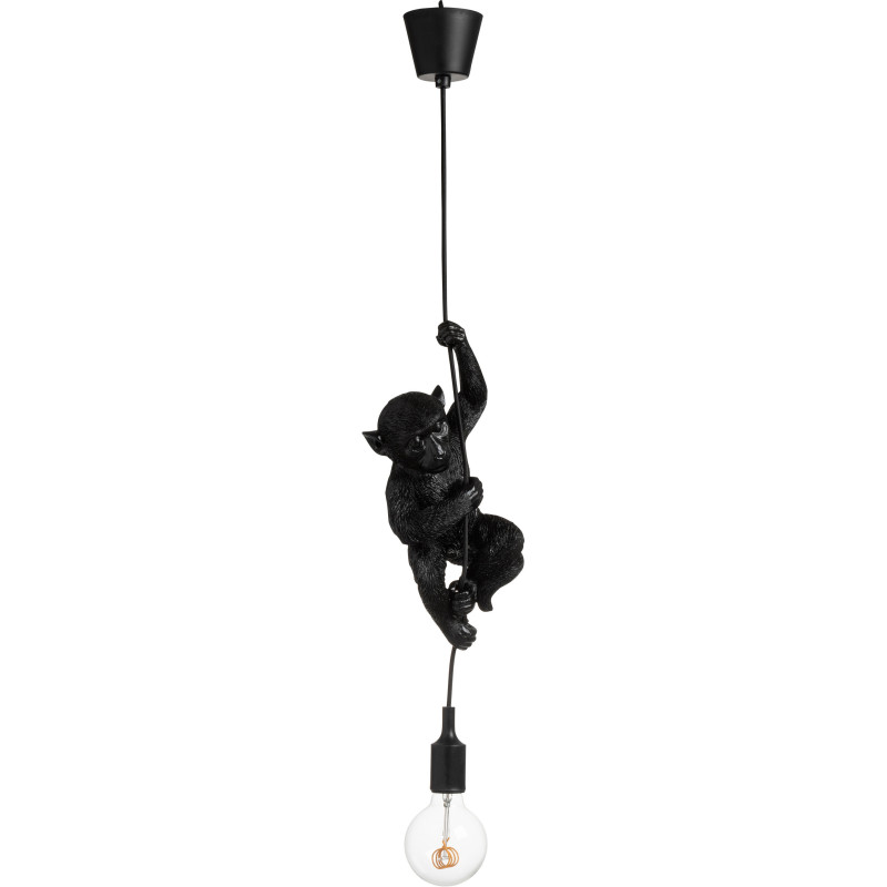 Suspension Singe Pogo en Résine Noir - 1