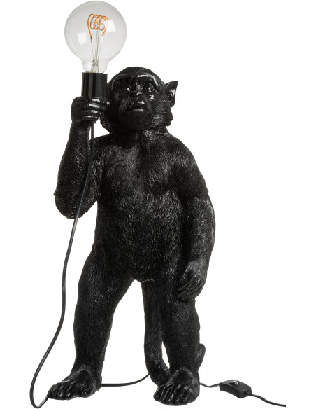 Lampe à poser Singe debout Pogo en Résine Noir - 1