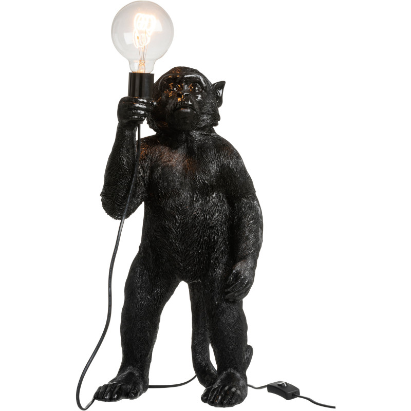 Lampe à poser Singe debout Pogo en Résine Noir - 2