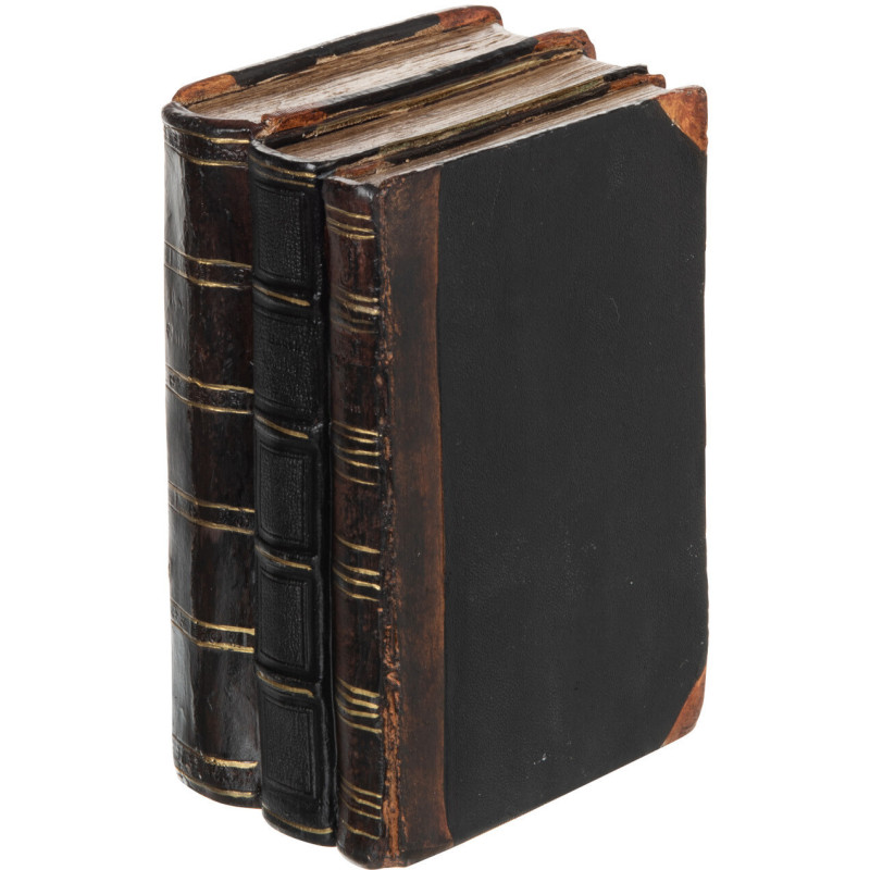 Objet déco à poser Livres anciens Maiso Hauteur 15 cm en Résine Noir - 1