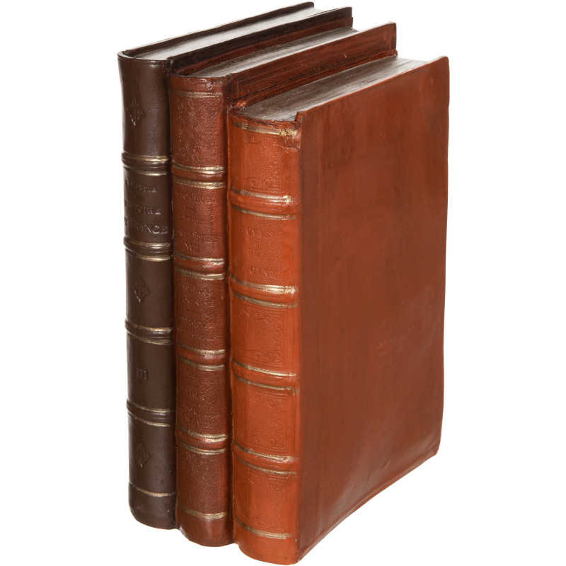 Objet déco à poser Livres anciens Maiso Hauteur 25 cm en Résine Marron - 1