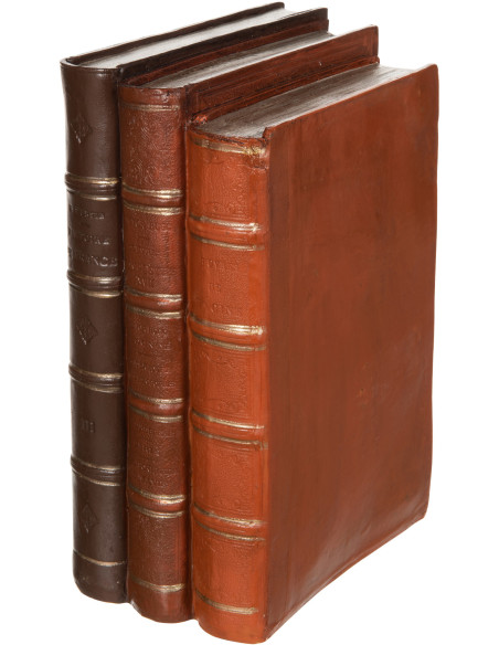 Objet déco à poser Livres anciens Maiso Hauteur 25 cm en Résine Marron - 1