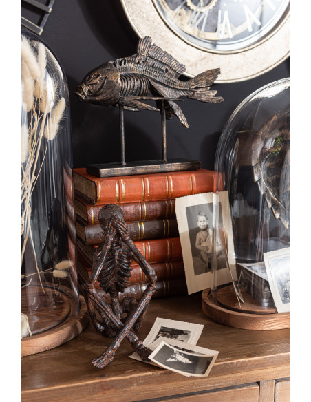 Objet déco à poser Livres anciens Maiso Hauteur 25 cm en Résine Marron - 2