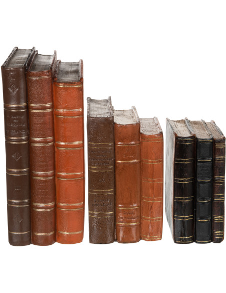 Objet déco à poser Livres anciens Maiso Hauteur 25 cm en Résine Marron - 3