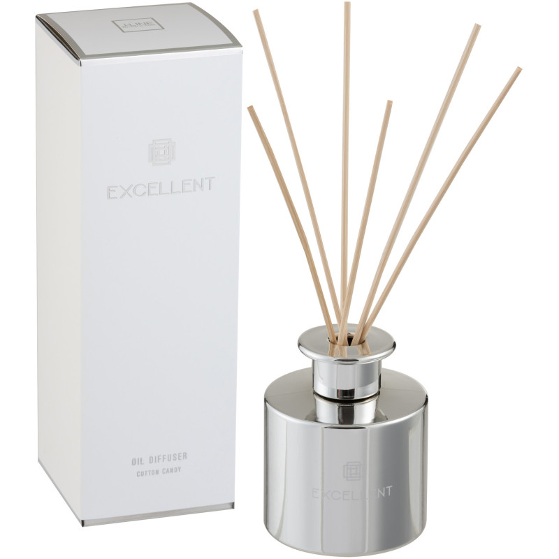 Diffuseur de parfum Senteur Fruitée Cotton Candy Excellent 150 ml en Verre Argenté - 1