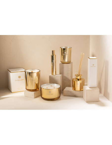 Diffuseur de parfum Senteur Florale Golden Honey Excellent 150 ml en Verre Doré - 4