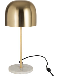 Lampe à poser Queen en Métal Doré Marbre Blanc - 1