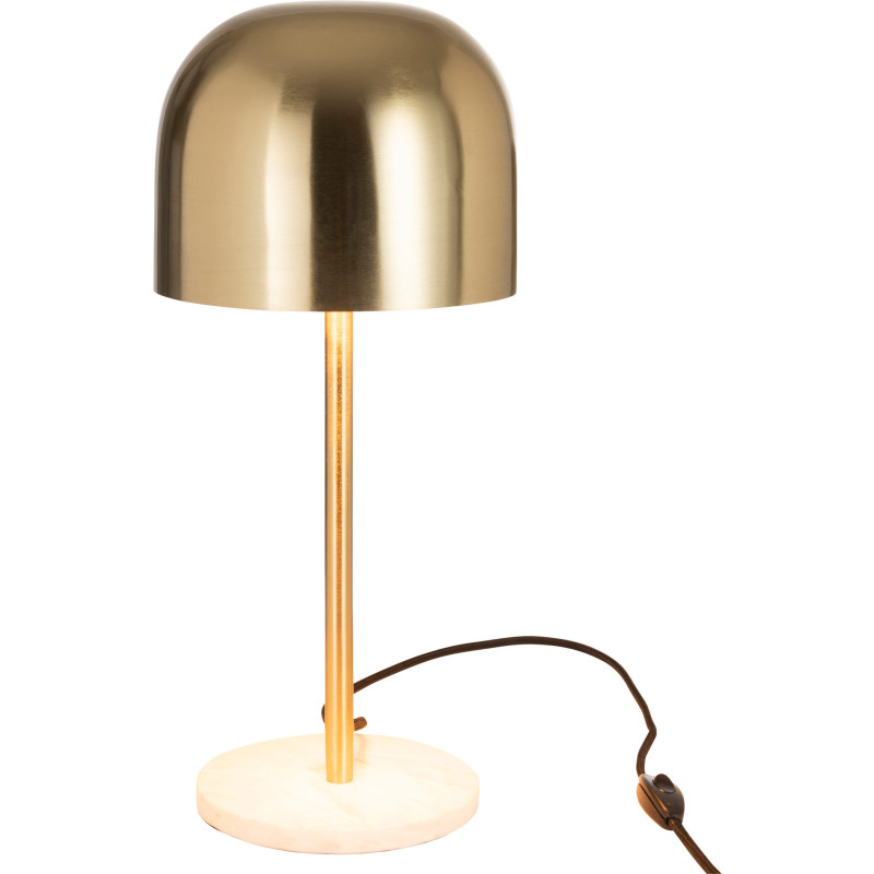 Lampe à poser Queen en Métal Doré Marbre Blanc - 3