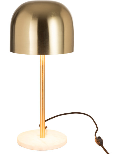 Lampe à poser Queen en Métal Doré Marbre Blanc - 3