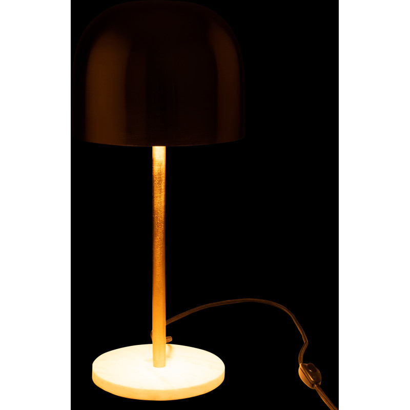 Lampe à poser Queen en Métal Doré Marbre Blanc - 4