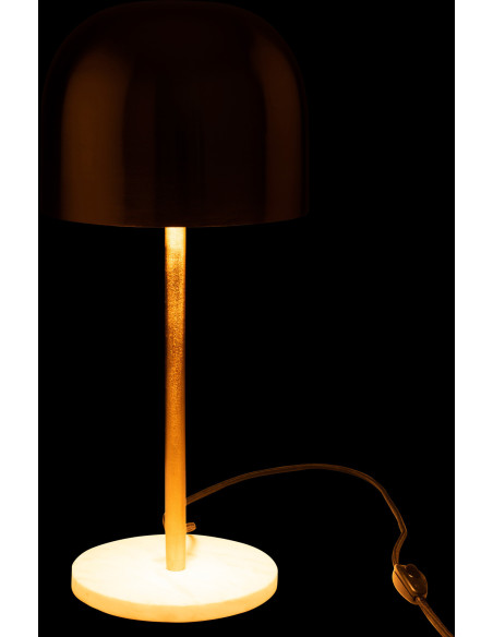 Lampe à poser Queen en Métal Doré Marbre Blanc - 4