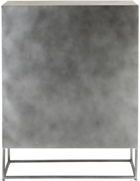 Buffet haut 2 portes Shanil en Bois recyclé Marron Métal Gris - 4