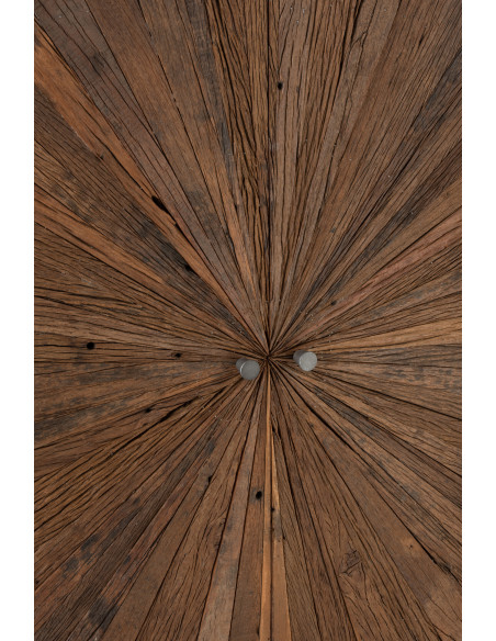 Buffet haut 2 portes Shanil en Bois recyclé Marron Métal Gris - 7